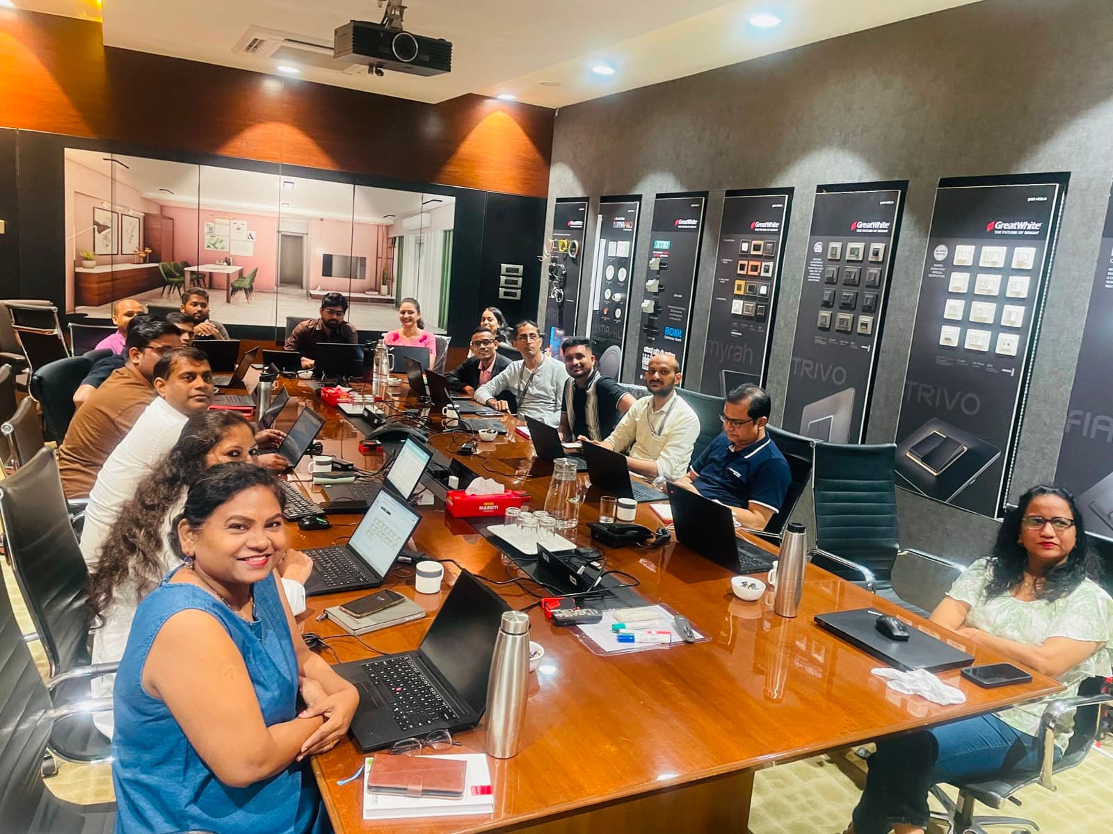 Corporate training session in a boardroom
