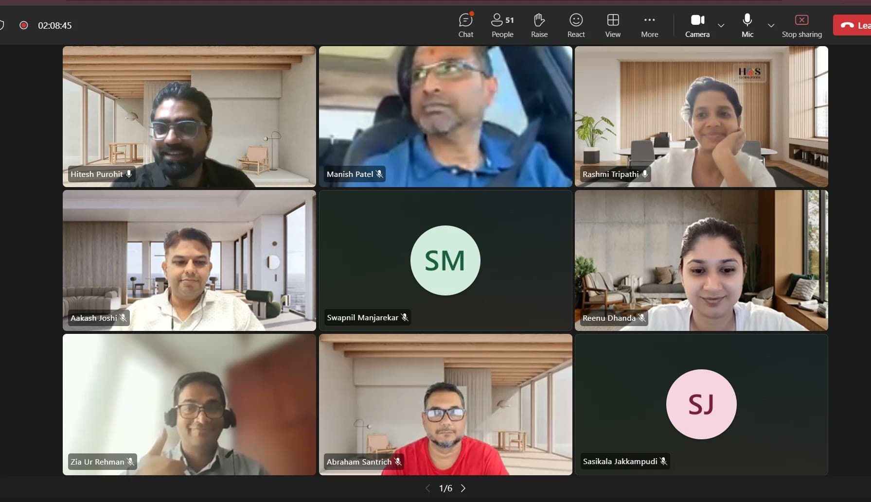Live online AI training session with the HOS Global Foods (USA) team