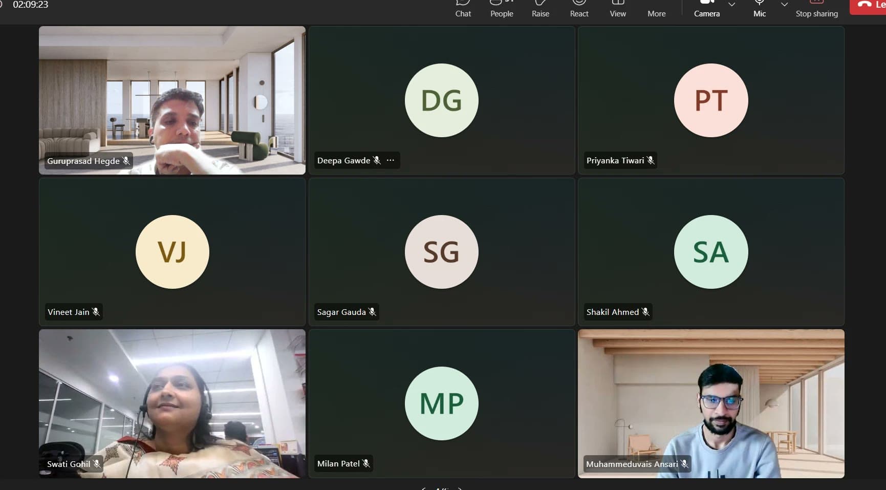 Live online AI training session with the HOS Global Foods (USA) team